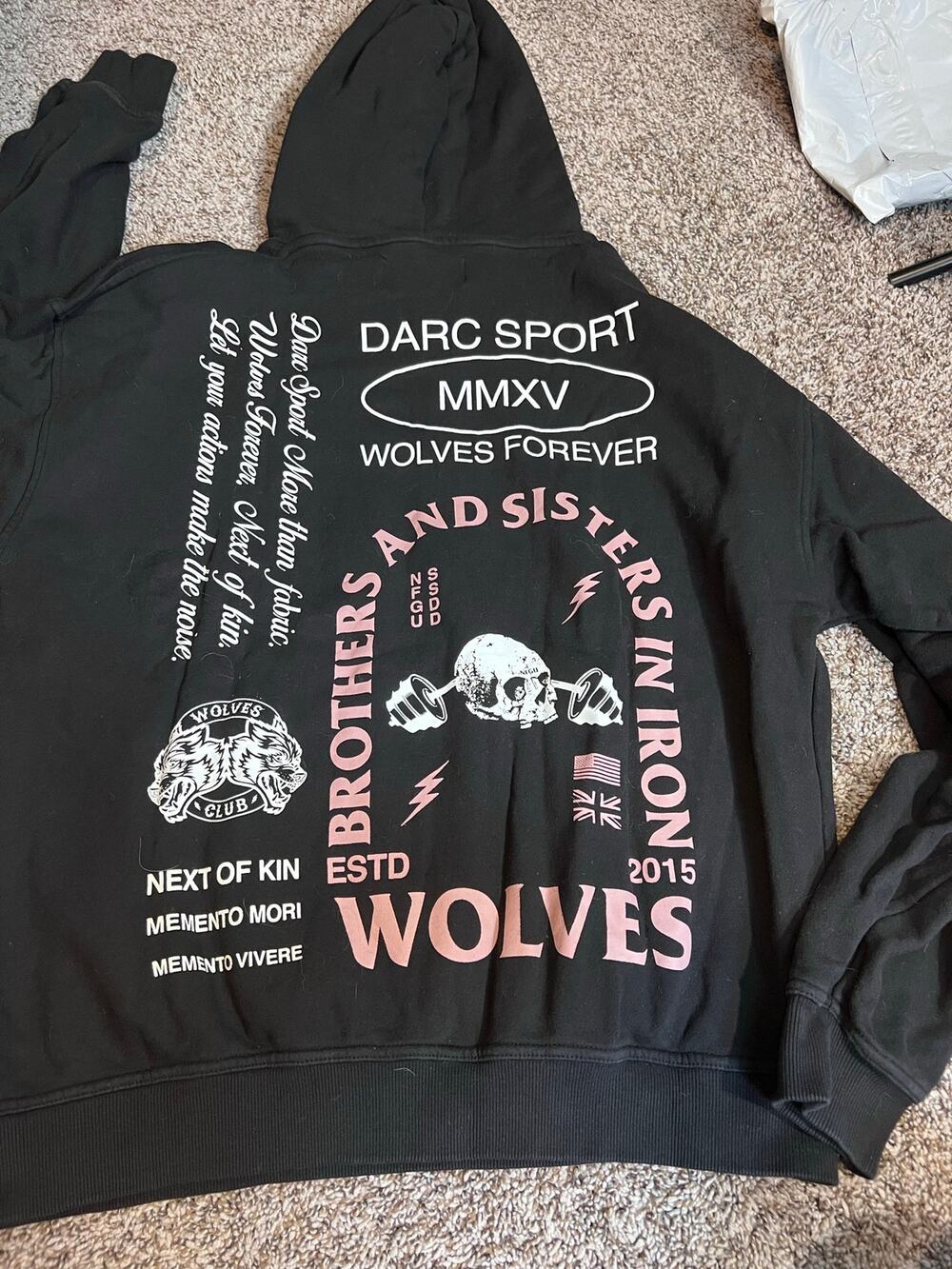 Darc Sport Black Wolves Club Graphic Hoodie